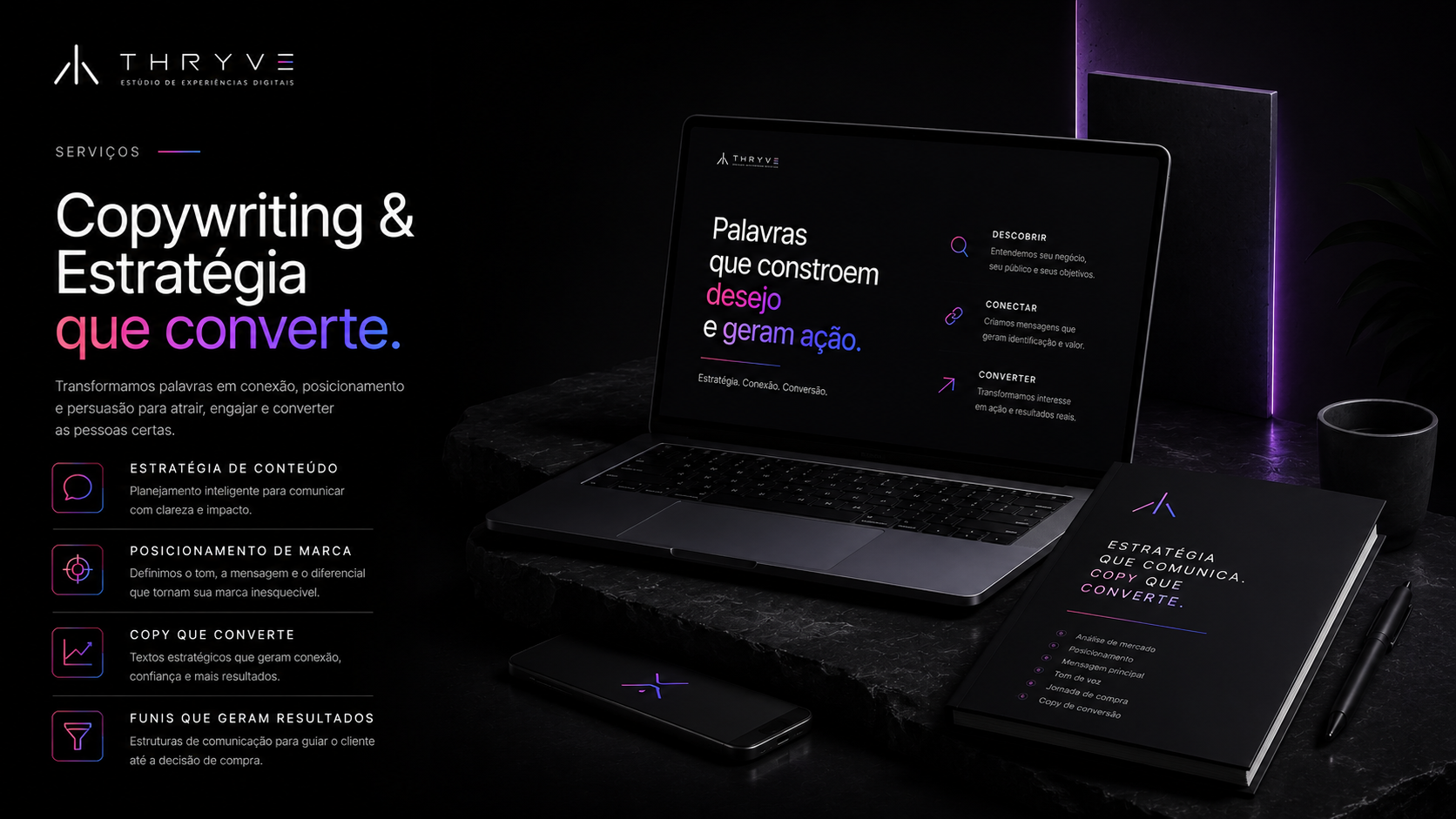 Direção visual para Copywriting & Estratégia